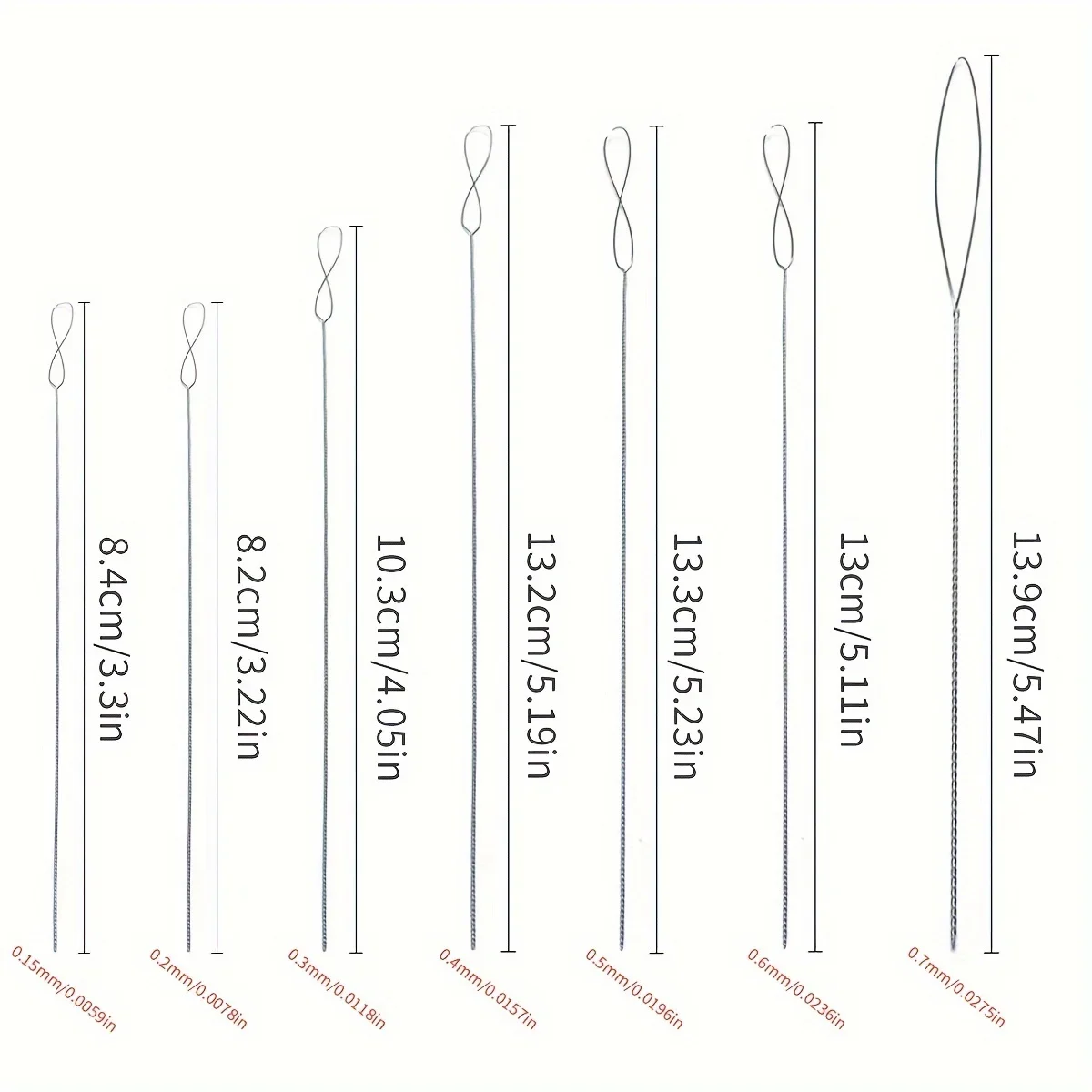 AliExpress 7-Piece Stainless Steel Beading Needle Set, view 3