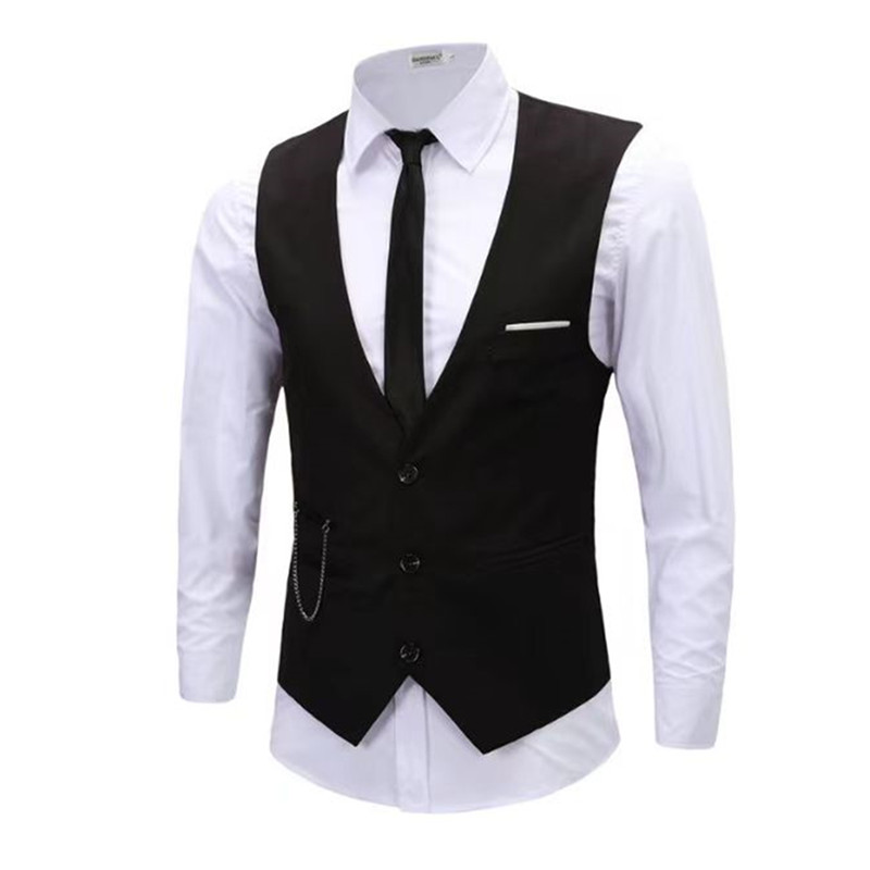 AliExpress Men's Slim Fit Dress Vest Waistcoat, view 5