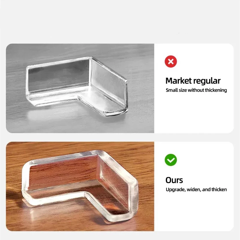 AliExpress 8/16Pc Upgraded Corner Protector Baby Safety Silicone Corner Guards and Edges Widened Thickened Furniture Table Corner Protector, view 2
