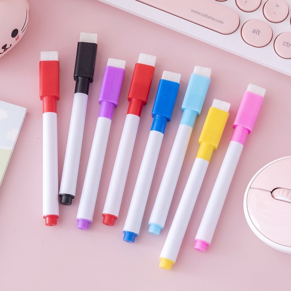 AliExpress 8 Colors Erasable Whiteboard Markers with Eraser, Safe Kids Graffiti Pens for Home School, view 3