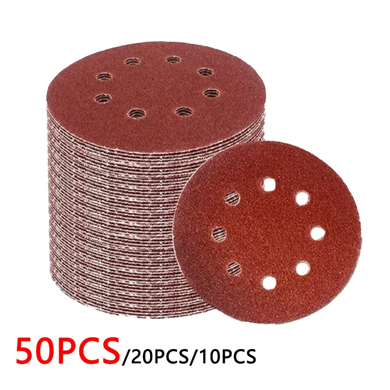 AliExpress 8 Hole 125mm Sandpaper Woodworking Metal Grinding Disc Abrasive Polishing Tool 40/1000/2000 Grit Sanding Discs