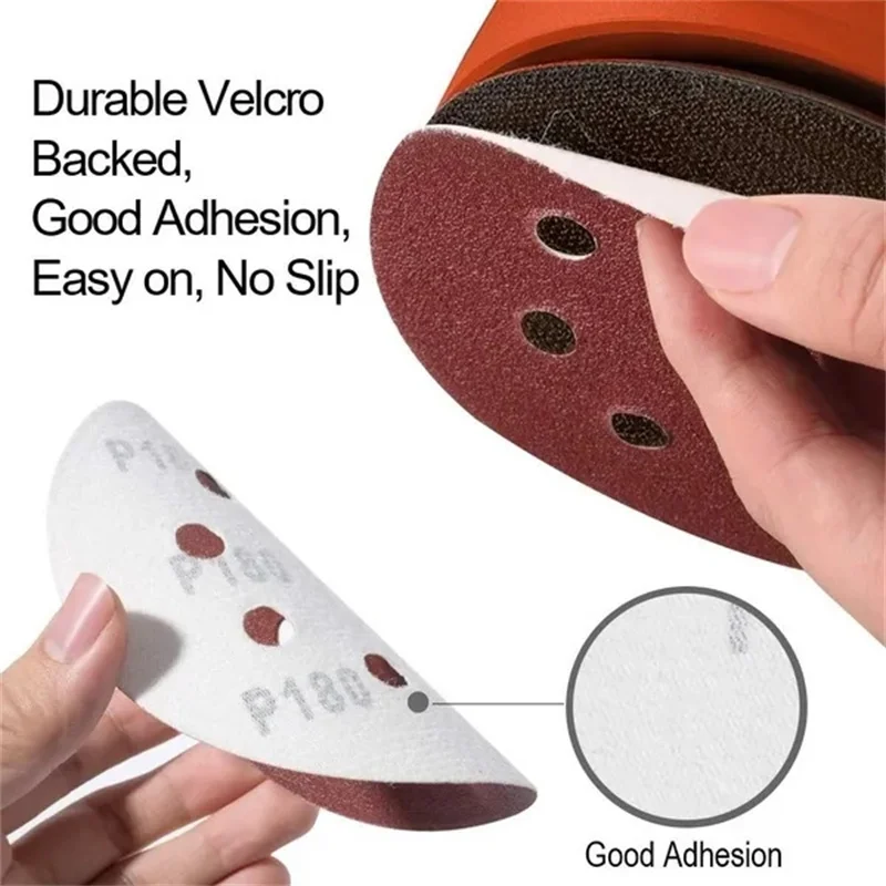 AliExpress 8 Hole 125mm Sandpaper Woodworking Metal Grinding Disc Abrasive Polishing Tool 40/1000/2000 Grit Sanding Discs, view 6