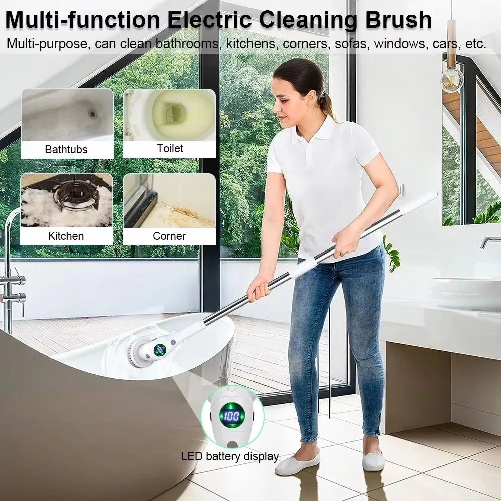 AliExpress 8-in-1 Electric Cleaning Brush with LED Night Light