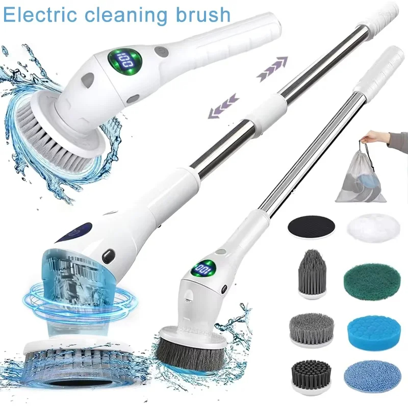 AliExpress 8-in-1 Electric Cleaning Brush with LED Night Light, view 2