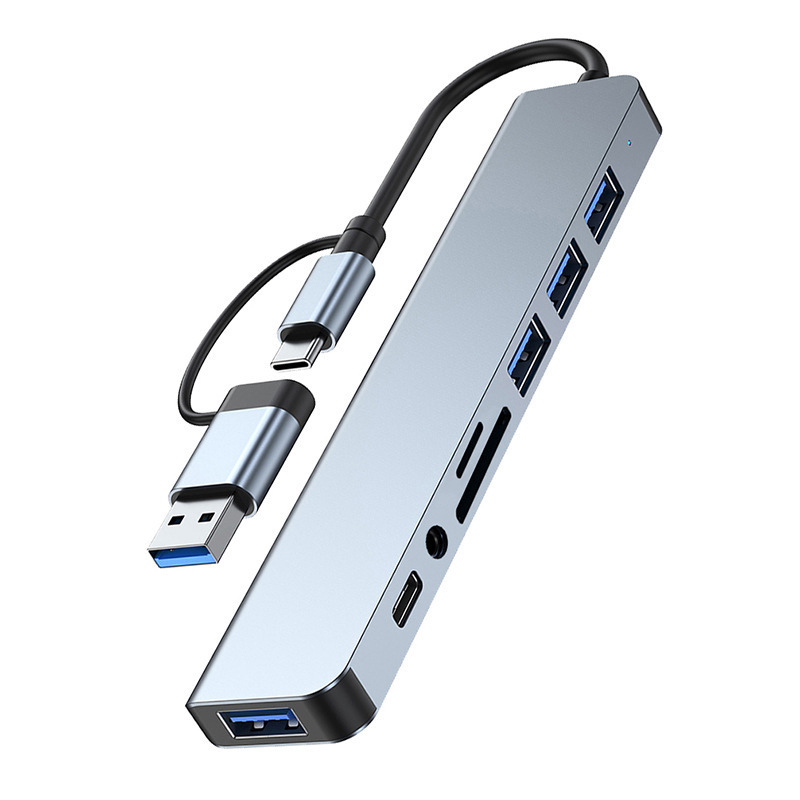 AliExpress 8-in-2 USB and Type-C Hub with SD Card Reader, view 6