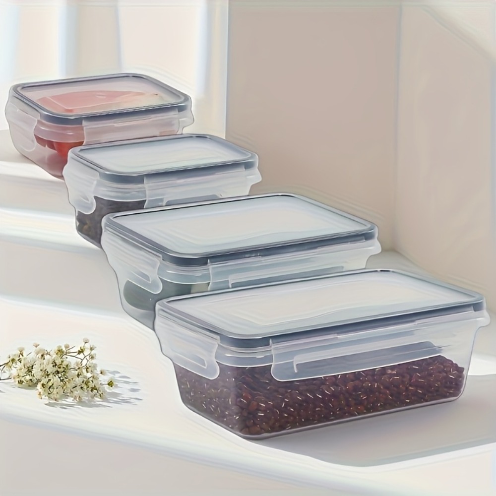 AliExpress 8-PC BPA-Free Airtight Food Containers with Locking Lids - Microwave/Freezer Safe PP Plastic Storage for Dry Goods/Fruit/Veggies, view 2