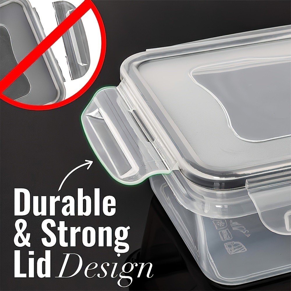 AliExpress 8-PC BPA-Free Airtight Food Containers with Locking Lids - Microwave/Freezer Safe PP Plastic Storage for Dry Goods/Fruit/Veggies, view 6