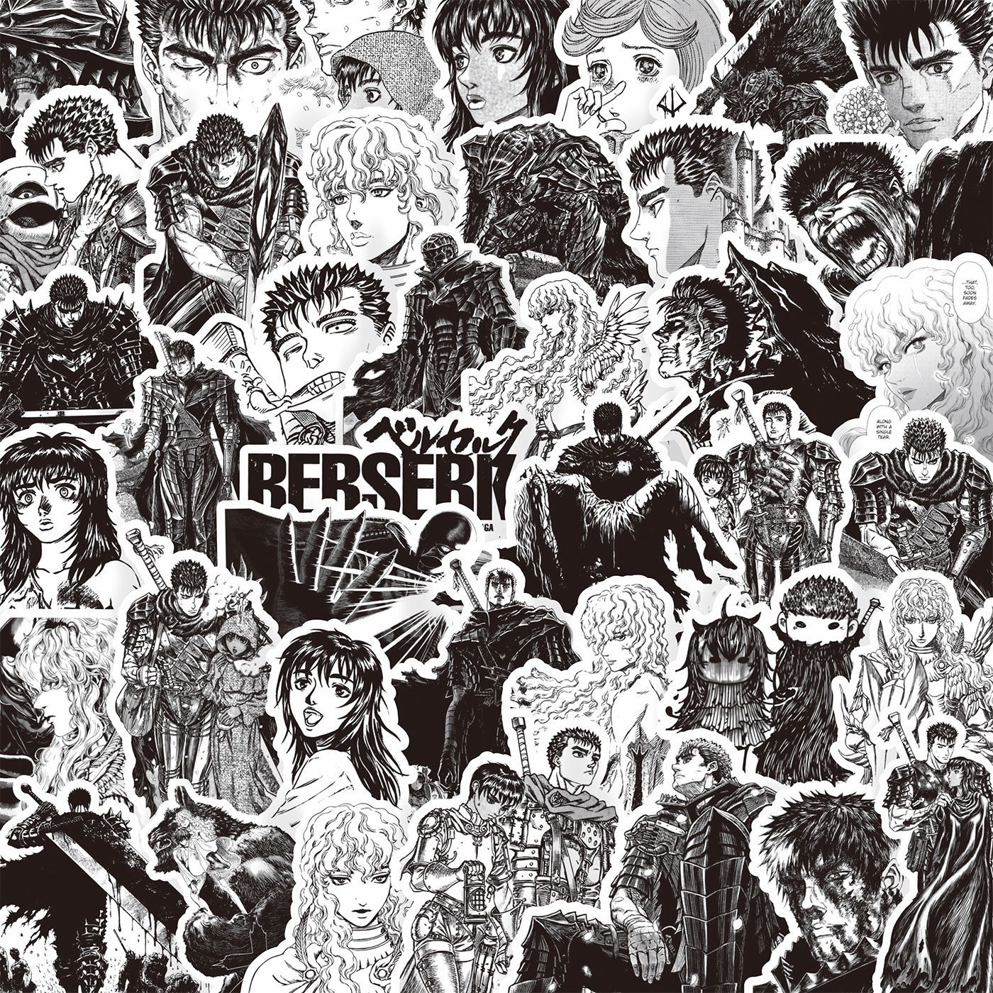 AliExpress 82PCS Berserk Guts Casca Cartoon Stickers Guts DIY Diary Phone Case Handmade Scrapbook Aesthetic Stickers