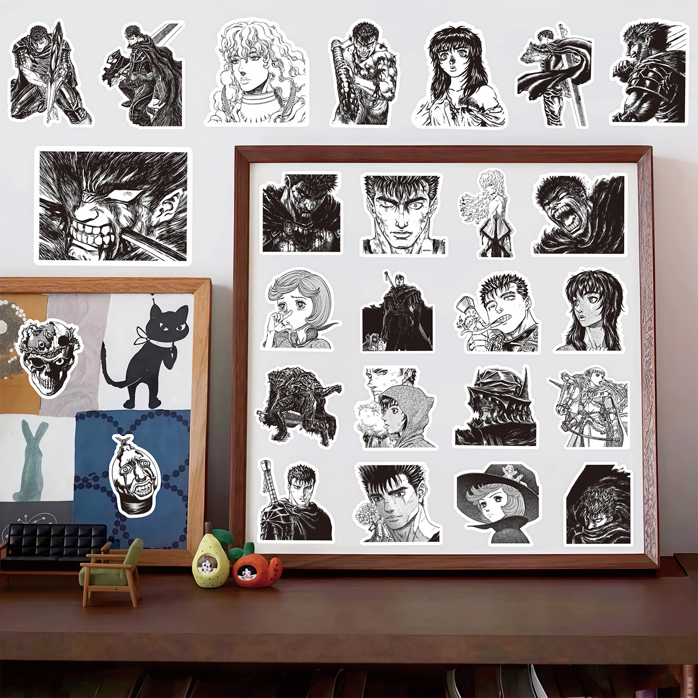 AliExpress 82PCS Berserk Guts Casca Cartoon Stickers Guts DIY Diary Phone Case Handmade Scrapbook Aesthetic Stickers, view 4