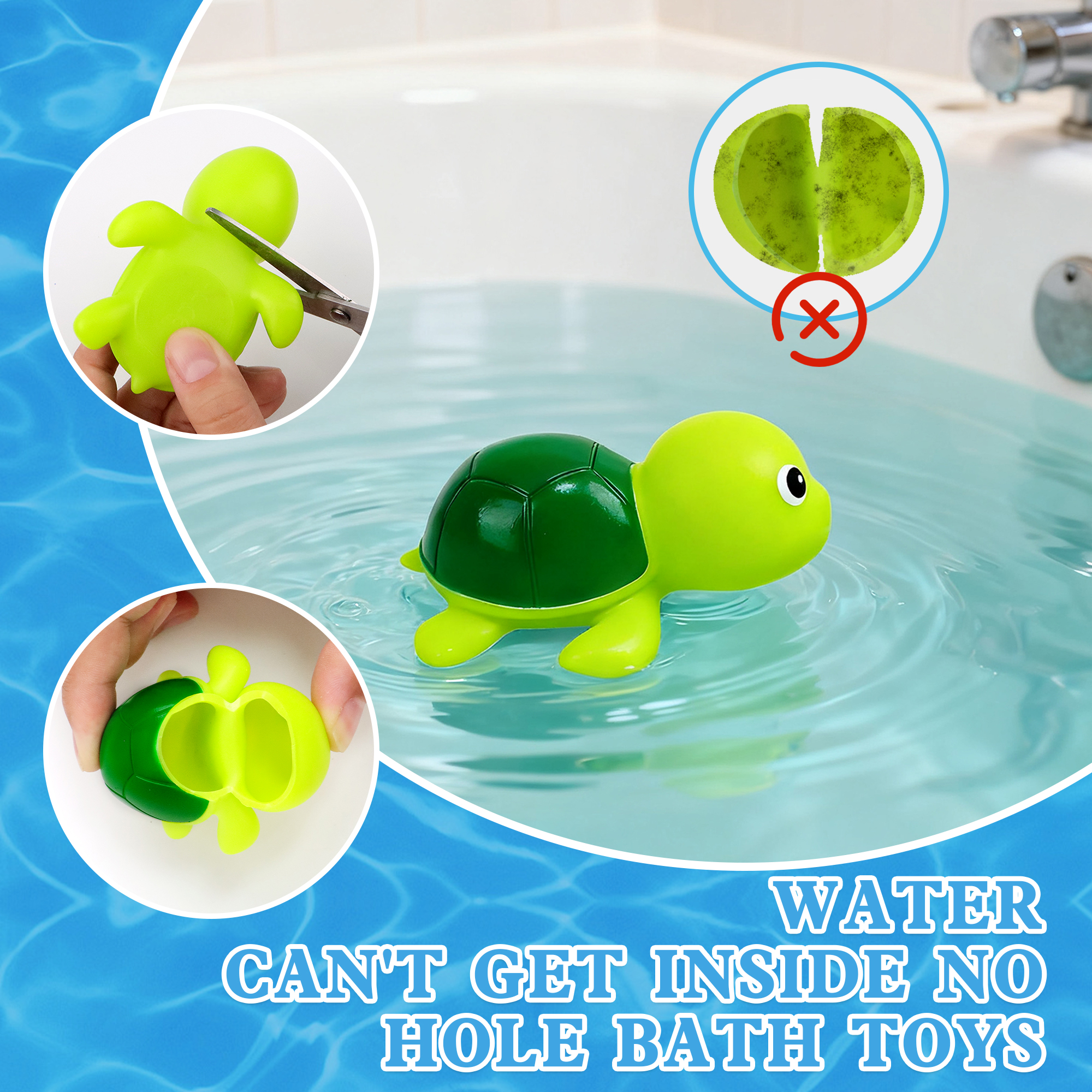 AliExpress 8pcs Mold-Resistant Sea Animal Bathtub Shower Toys Bathing Water Play Clockwork Toy for Kids Birthday Gifts, view 4