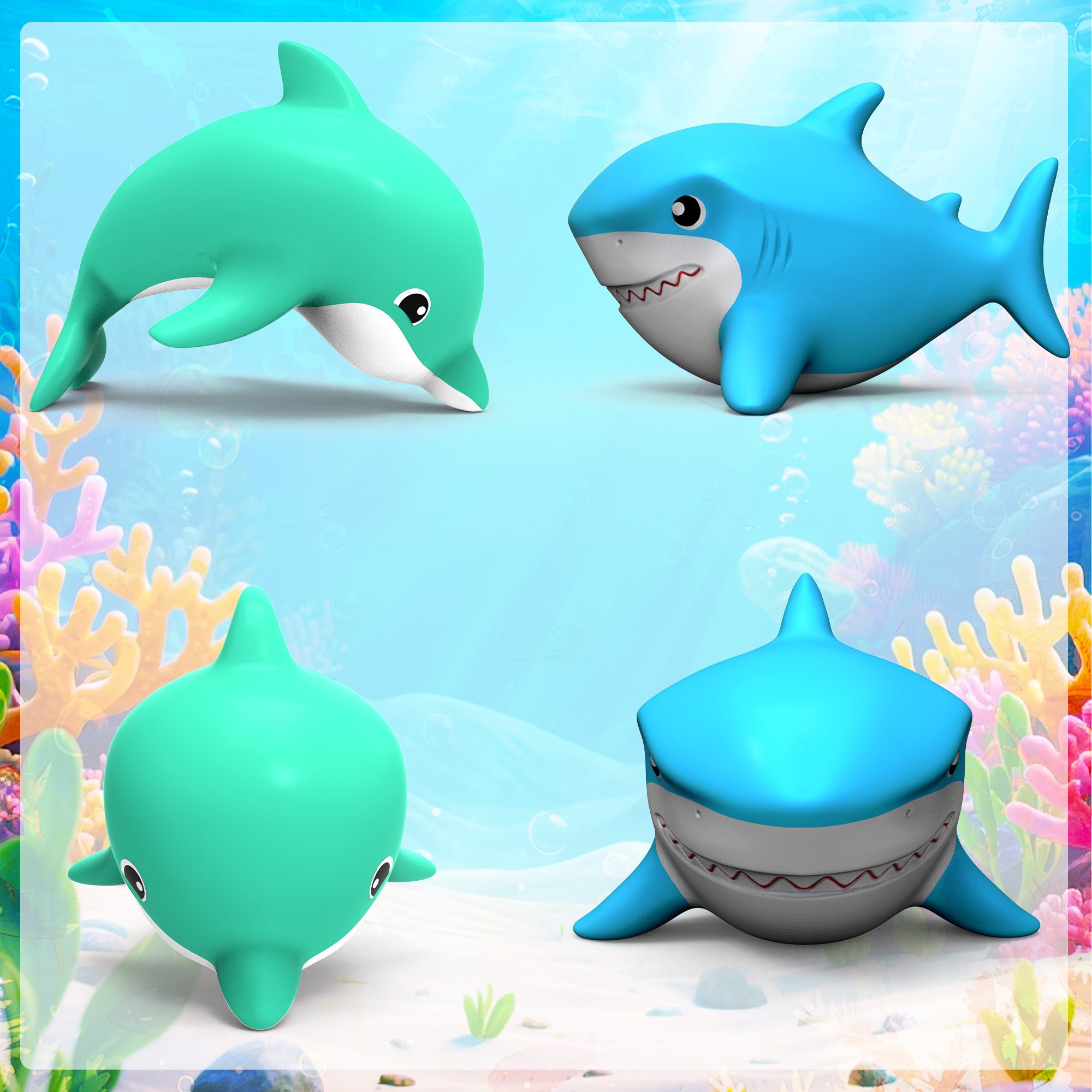 AliExpress 8pcs Mold-Resistant Sea Animal Bathtub Shower Toys Bathing Water Play Clockwork Toy for Kids Birthday Gifts, view 5