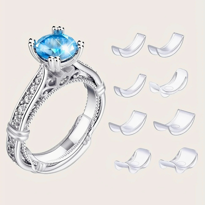 AliExpress 8-Piece Transparent Ring Size Adjuster Set