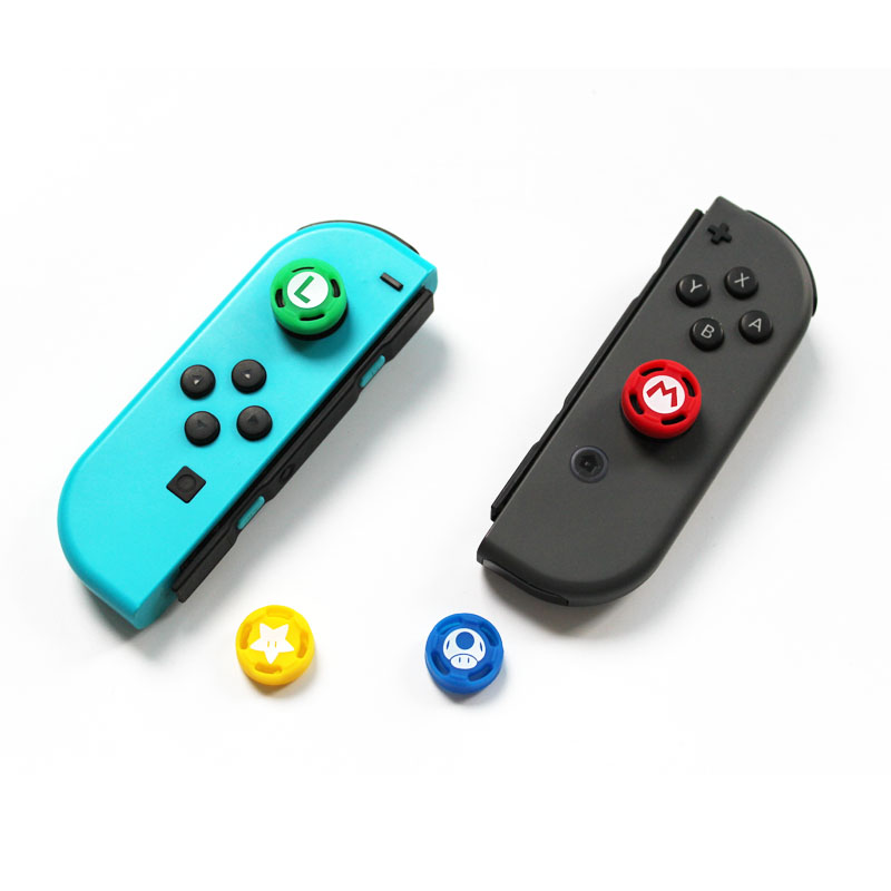 AliExpress 8pcs Soft Silicone Cute Cartoon Thumb Stick Grips Cap For Switch Oled Joy Con Controller NS Lite Joystick Cover Protector, view 3