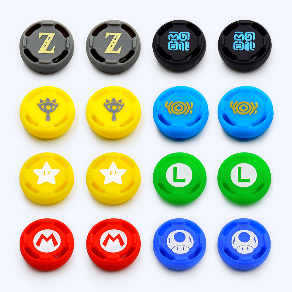AliExpress 8pcs Soft Silicone Cute Cartoon Thumb Stick Grips Cap For Switch Oled Joy Con Controller NS Lite Joystick Cover Protector, view 4