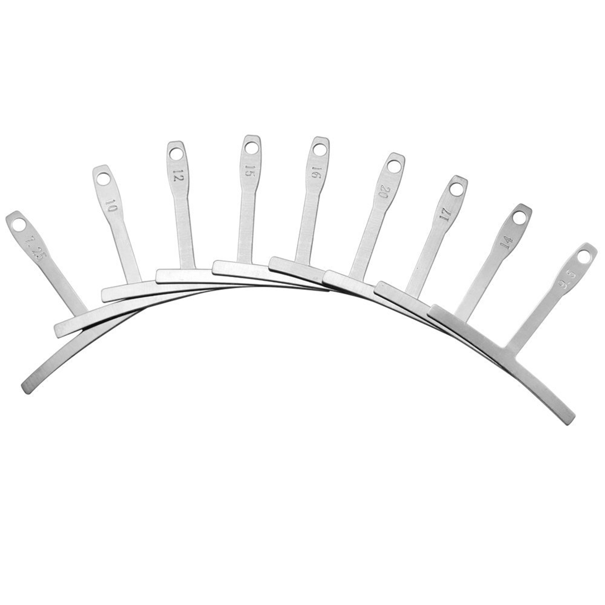 AliExpress 9 Pcs Guitar Radius Gauge Set, Under String Radius Gauge & Fretboard Measuring Tool, Luthier Tools for Acoustic Electric Guitar, view 3