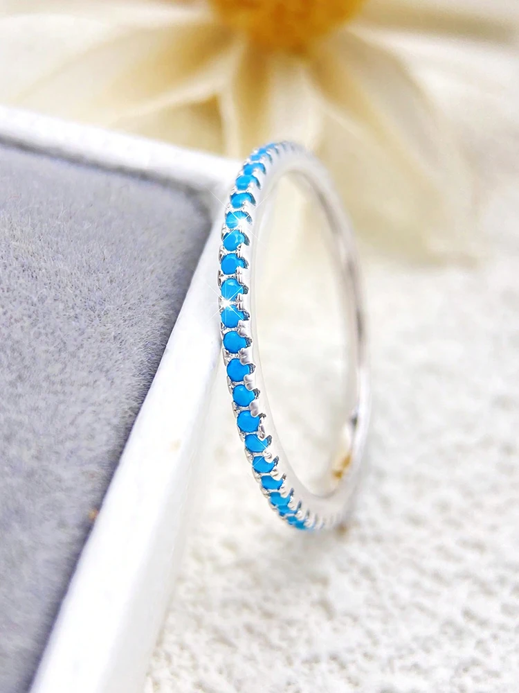 AliExpress 1.4mm Zircon Stackable 925 Silver Ring, view 2