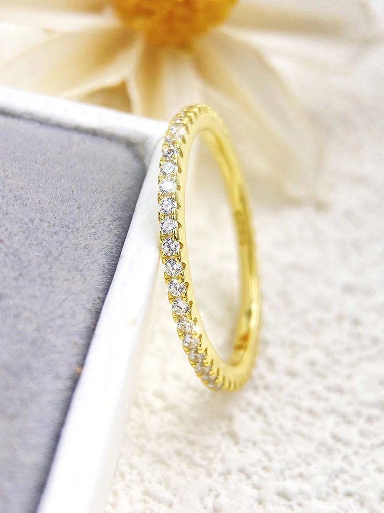 AliExpress 1.4mm Zircon Stackable 925 Silver Ring, view 3