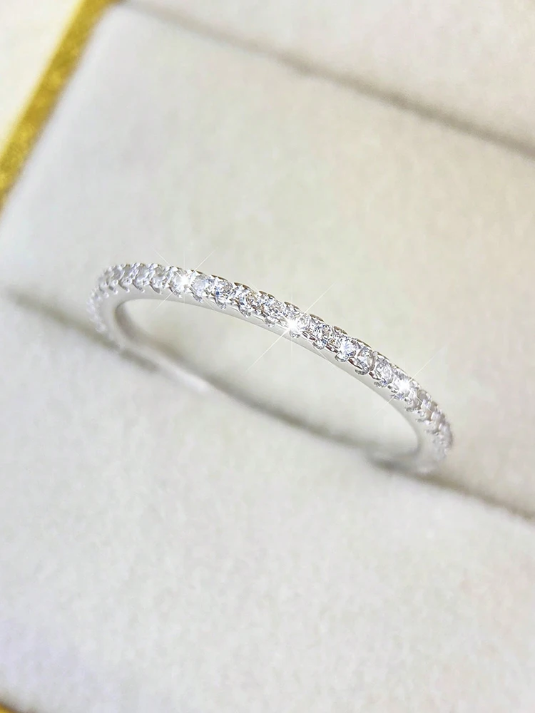 AliExpress 1.4mm Zircon Stackable 925 Silver Ring, view 5