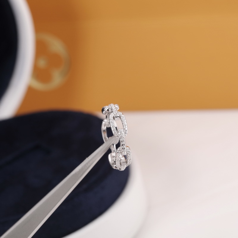 AliExpress 925 Silver Geometric Zircon Stackable Ring, view 4