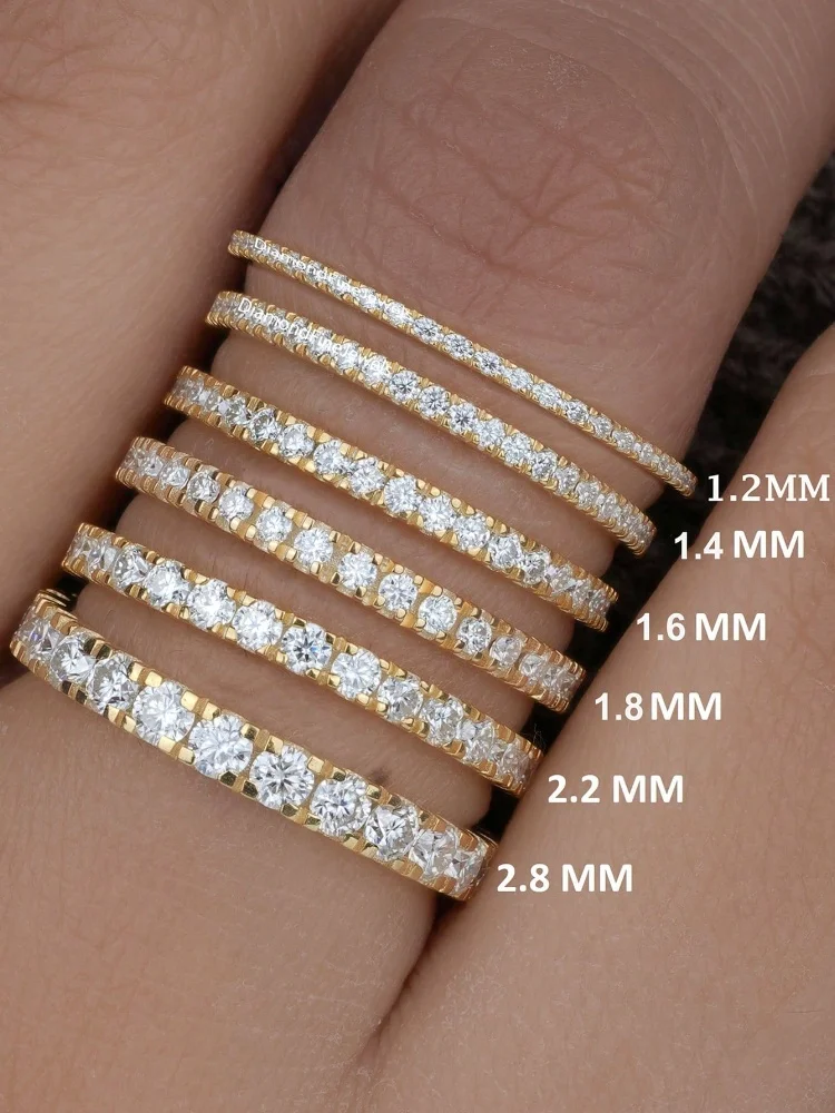 AliExpress 925 Sterling Silver Full Zircon Ring (1.4-1.8mm), view 3