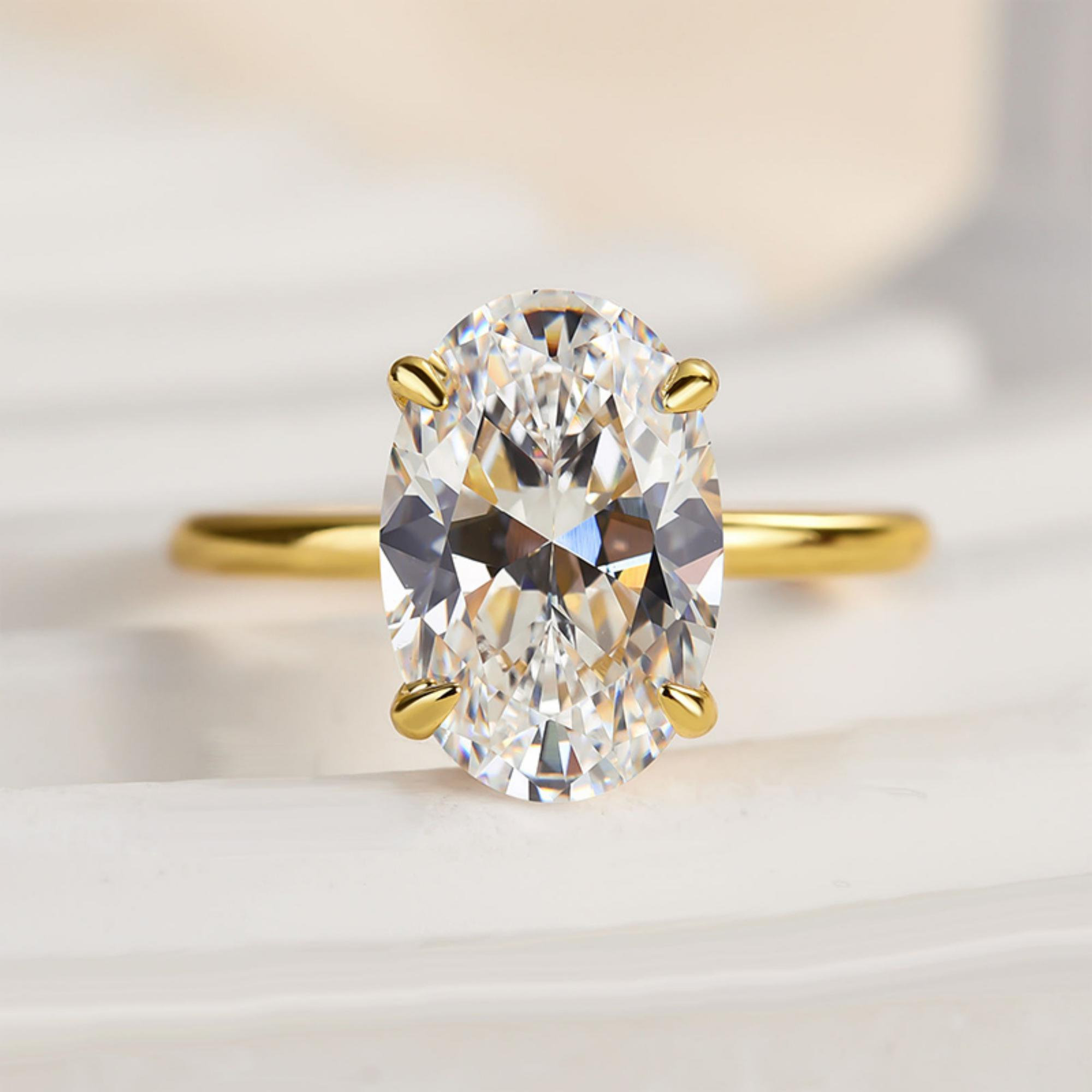 AliExpress 925 Silver Zircon Solitaire Engagement Ring (1-8CT), view 2
