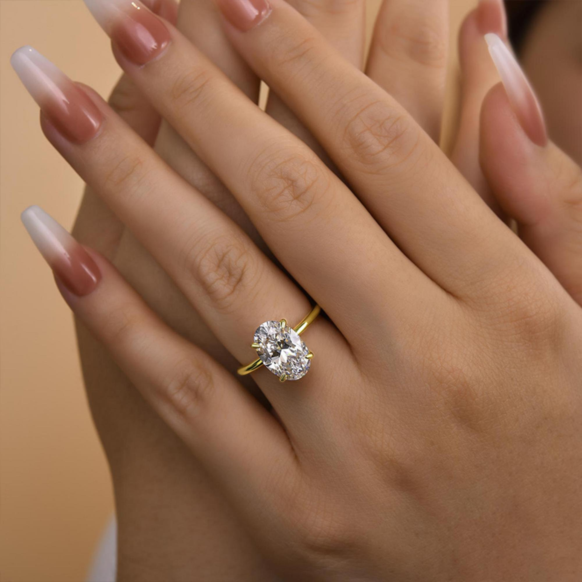 AliExpress 925 Silver Zircon Solitaire Engagement Ring (1-8CT), view 3
