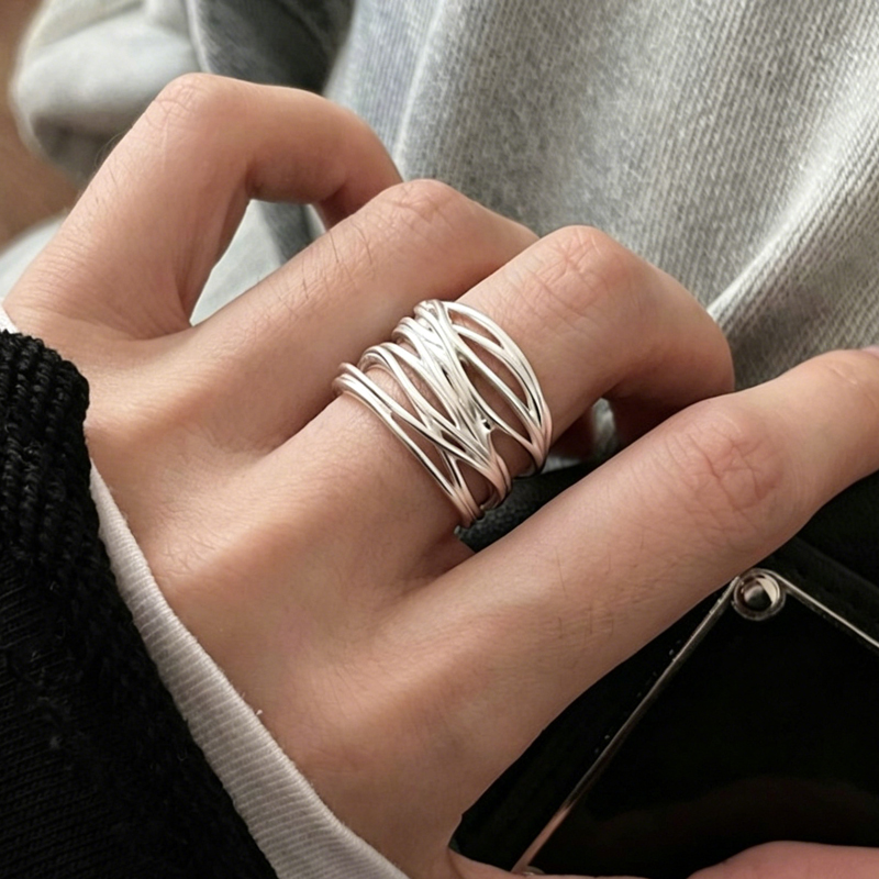AliExpress Adjustable Vintage Punk 925 Silver Ring, view 4