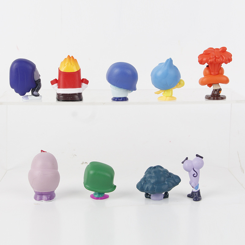AliExpress 9PCS Mini Inside Out 2 Action Figure Toy Cartoon Movie Joy Anxiety Anger Sadness Disgust Fear Model Doll Figurines Kids Gift, view 2