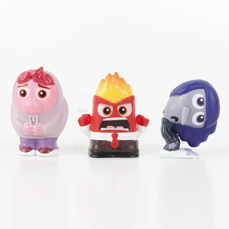 AliExpress 9PCS Mini Inside Out 2 Action Figure Toy Cartoon Movie Joy Anxiety Anger Sadness Disgust Fear Model Doll Figurines Kids Gift, view 3