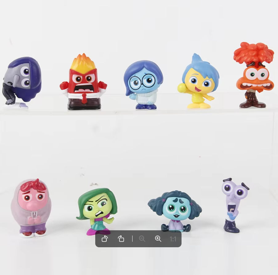 AliExpress 9PCS Mini Inside Out 2 Action Figure Toy Cartoon Movie Joy Anxiety Anger Sadness Disgust Fear Model Doll Figurines Kids Gift, view 4