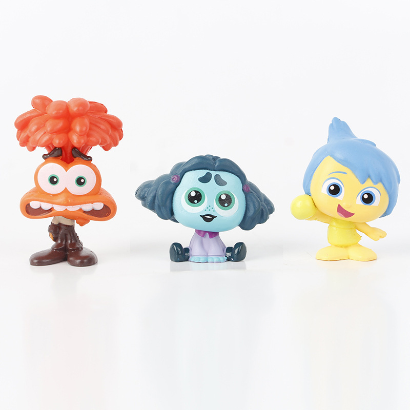 AliExpress 9PCS Mini Inside Out 2 Action Figure Toy Cartoon Movie Joy Anxiety Anger Sadness Disgust Fear Model Doll Figurines Kids Gift, view 5