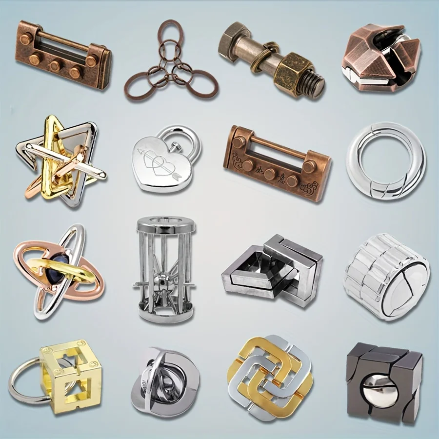 AliExpress A Classic Intellectual Metal Puzzle Toy, a Difficult Educational Game Toy for Christmas, Thanksgiving and Birthday Gifts, view 2