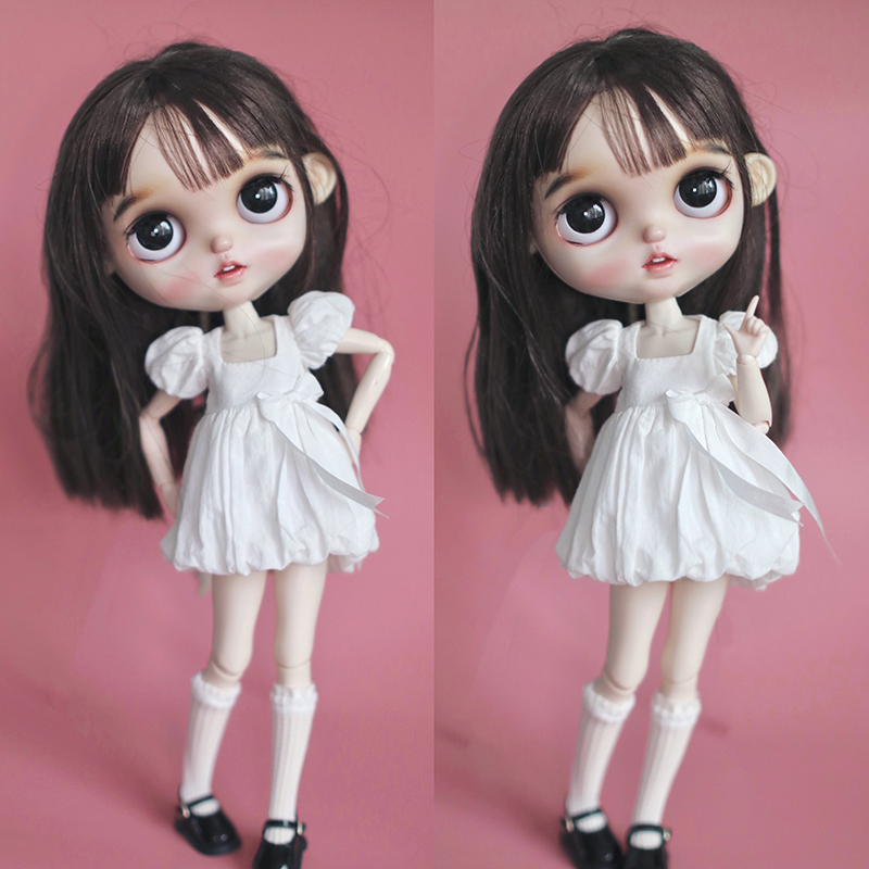 AliExpress A Pair of Blyth Doll Lace Socks Cute Long White Sock for Blythe Licca Azone OB24 Pullip 1/6 Dolls Accessories Outfit Gifts, view 3