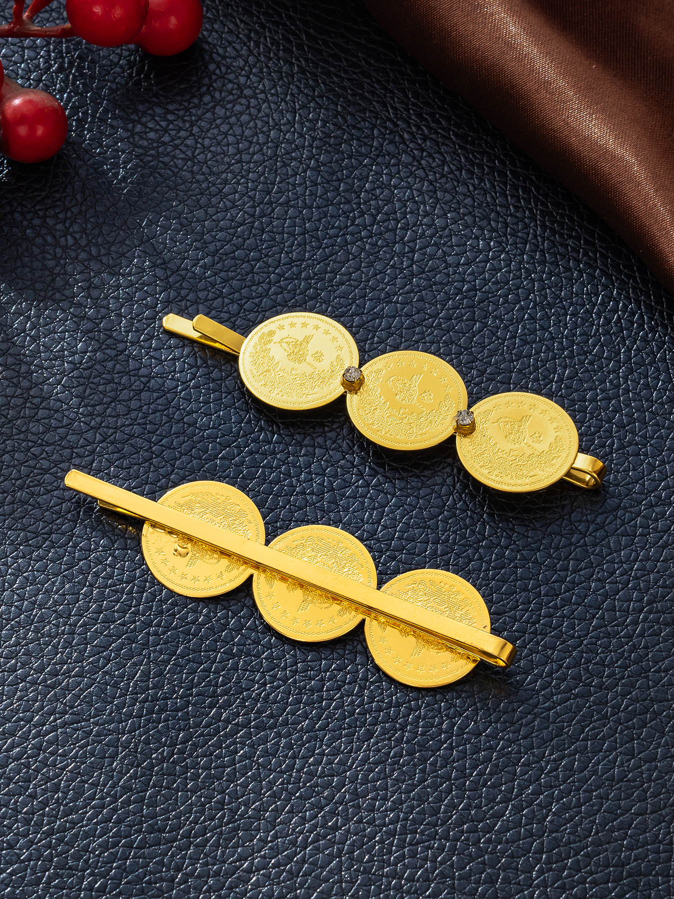 AliExpress A Pair Of Fashionable Hairpin Coin Tassel Gold Simple-edge Clip Ladies' Accessory Single Clip