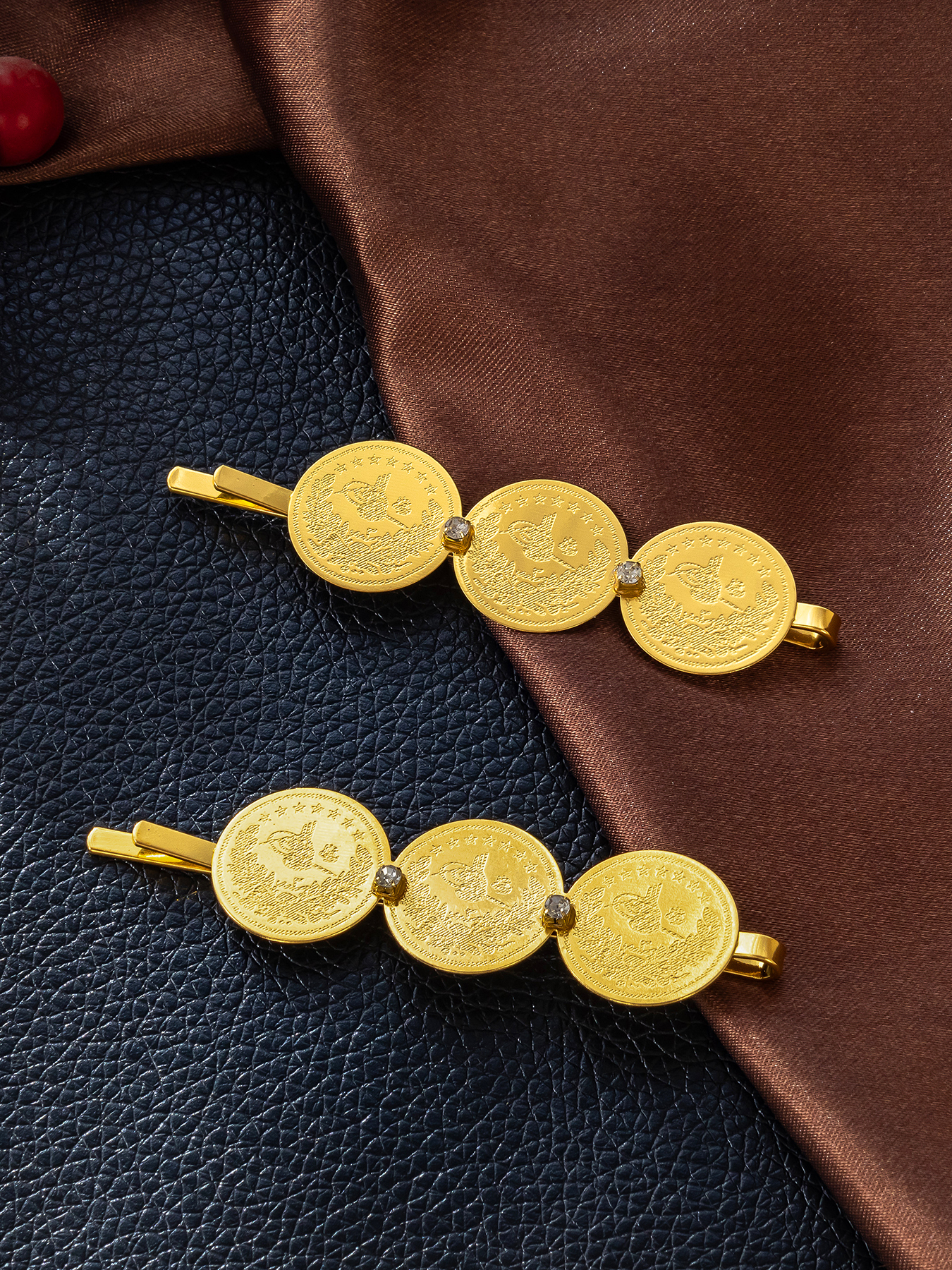 AliExpress A Pair Of Fashionable Hairpin Coin Tassel Gold Simple-edge Clip Ladies' Accessory Single Clip, view 3