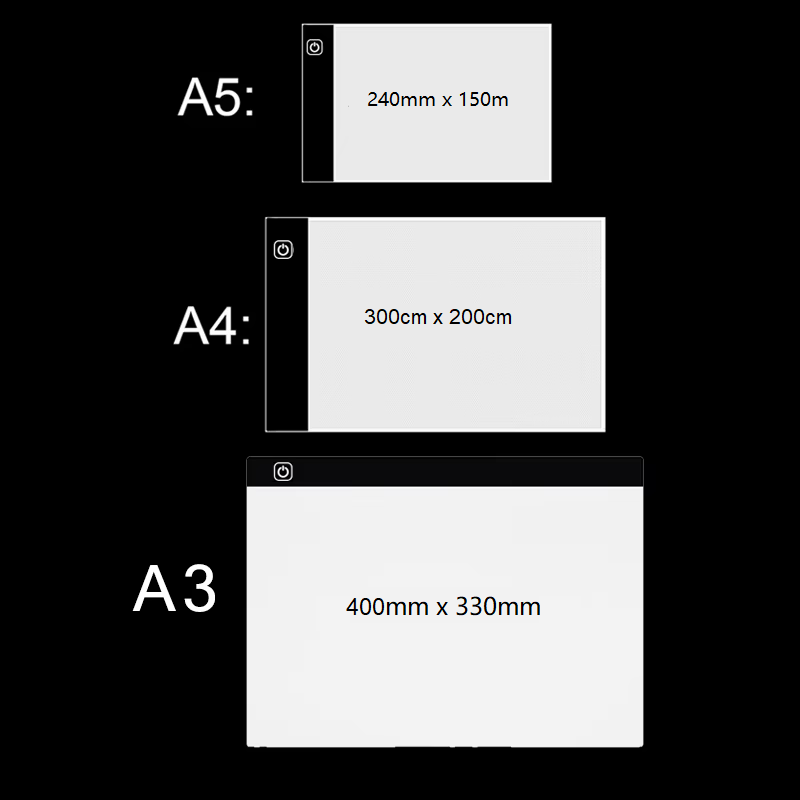 AliExpress A3/A4/A5 Three Level Dimmable Led Light Pad Drawing Board Pad Tracing Light Box Eye Protection Easier for Diamond Painting, view 3