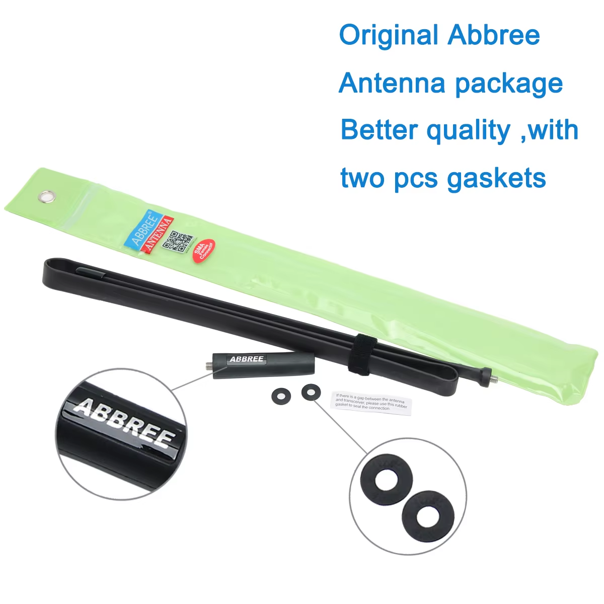 AliExpress ABBREE CS Tactical Antenna SMA-Female Dual Band VHF UHF 144/430Mhz Foldable For Walkie Talkie Baofeng UV-21 UV-5R QuanSheng K5, view 5