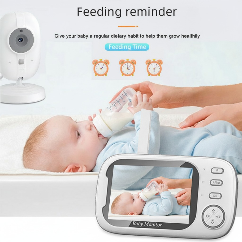 AliExpress ABM600 Baby Monitor With Camera LCD Electronic Babysitter Wireless 2 Way Audio Talk Video Baby Nanny Device Upgraded Caregiver, view 4