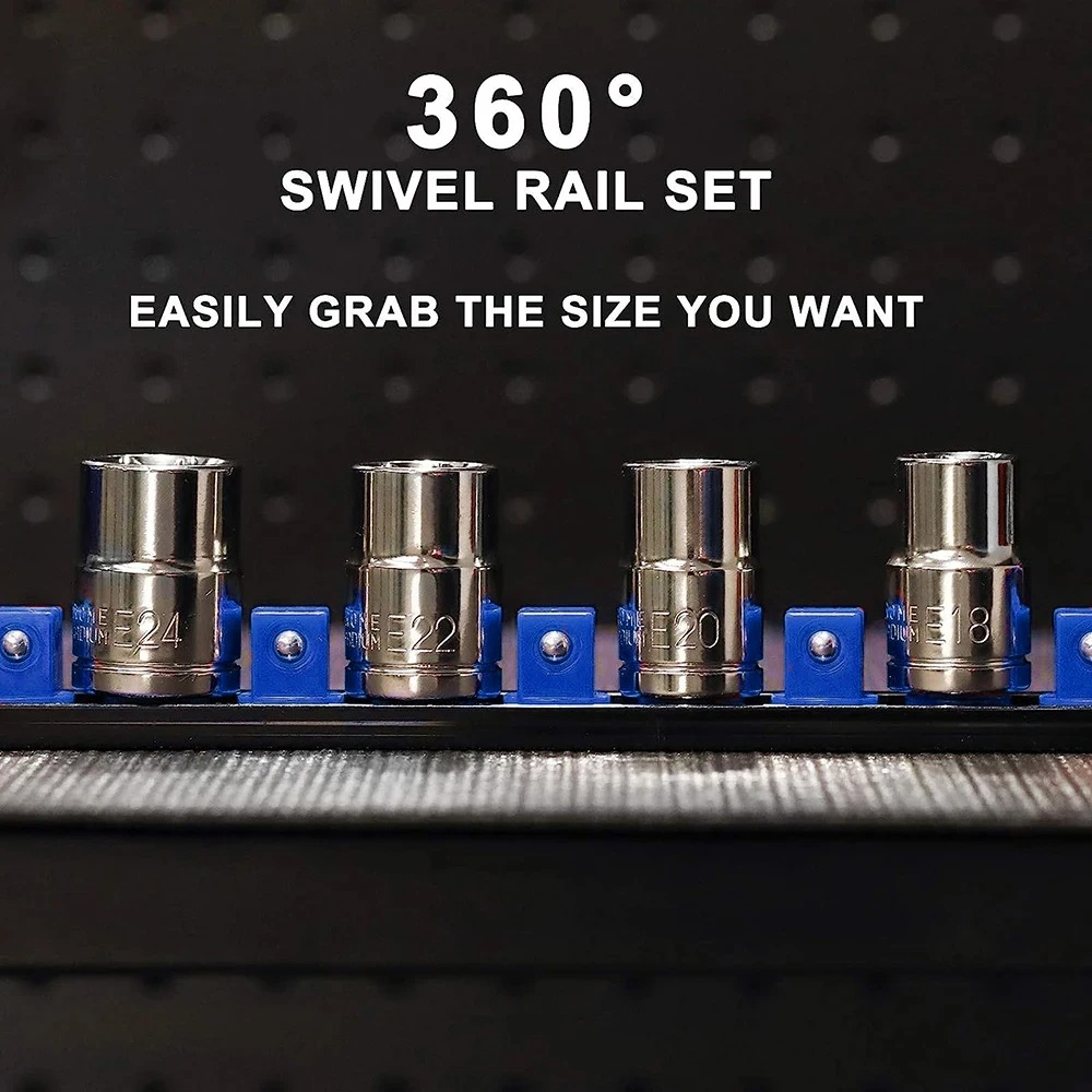 AliExpress Blue ABS Swivel Socket Organizer Rail