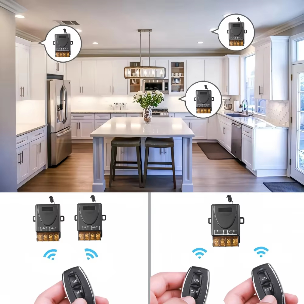 AliExpress AC 220V 30A Relay Universal Remote Control Switch 433mhz Wireless Switch and On Off Transmitter for Light Lamp Water Pump Door, view 2