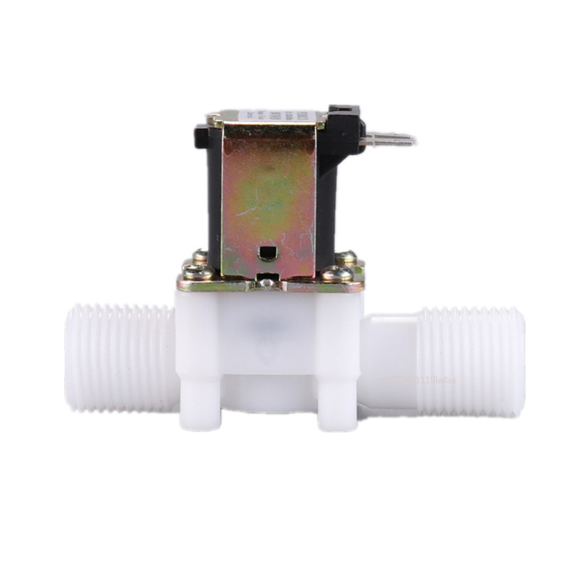 AliExpress AC 220V DC 12V 24V 1/2" 3/4" Plastic Electric Normally Closed Solenoid Valve Magnetic Water Air Pressure Controller Switch, view 3