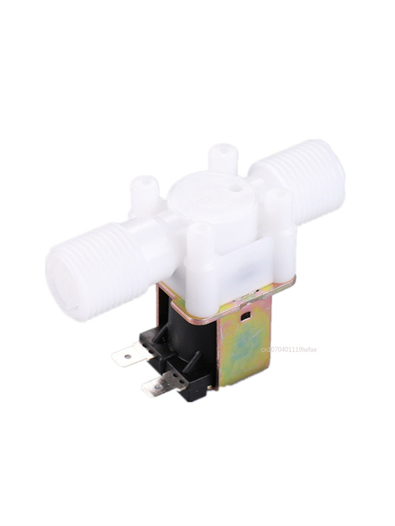 AliExpress AC 220V DC 12V 24V 1/2" 3/4" Plastic Electric Normally Closed Solenoid Valve Magnetic Water Air Pressure Controller Switch, view 4