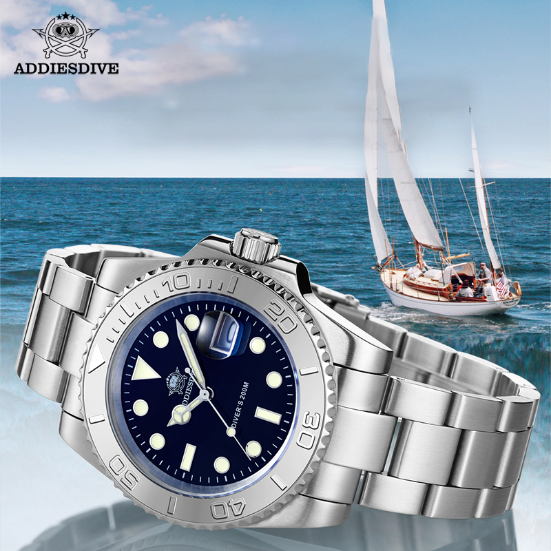 AliExpress ADDIESDIVE Men's Ceramic Bezel Quartz Dive Watch, view 2