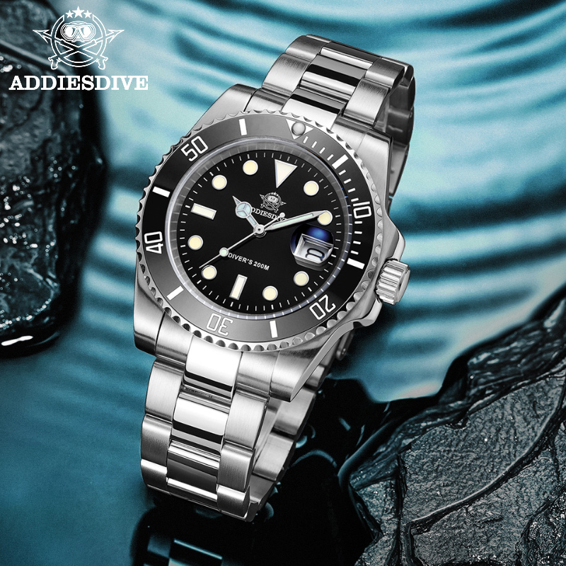 AliExpress ADDIESDIVE Stainless Steel Quartz Watch (200M), view 2