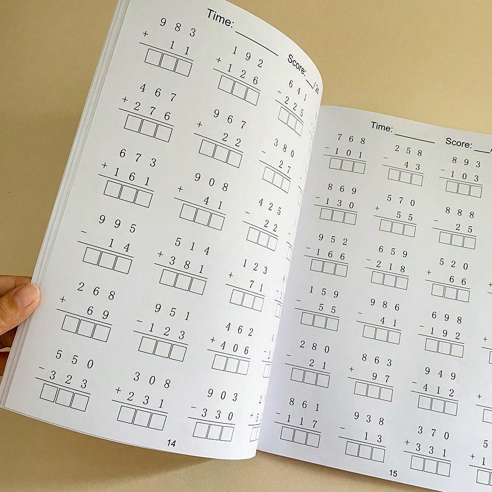 AliExpress Addition and Subtraction Within 1000 Maths Workbook Primary School Training Book Arithmetic Competition Teaching Aids, view 5