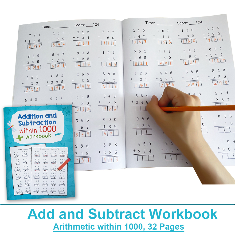 AliExpress Addition and Subtraction Within 1000 Maths Workbook Primary School Training Book Arithmetic Competition Teaching Aids Montessori