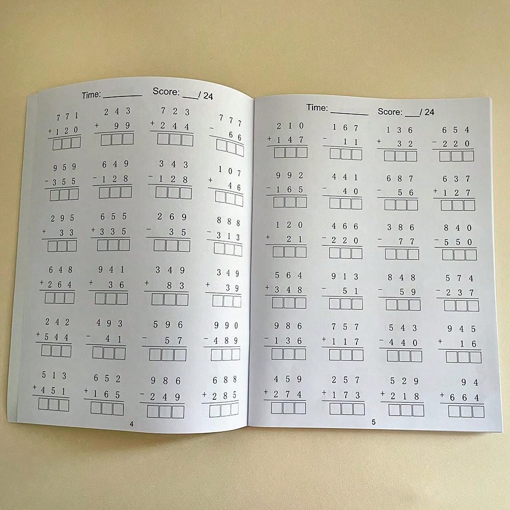 AliExpress Addition and Subtraction Within 1000 Maths Workbook Primary School Training Book Arithmetic Competition Teaching Aids Montessori, view 6
