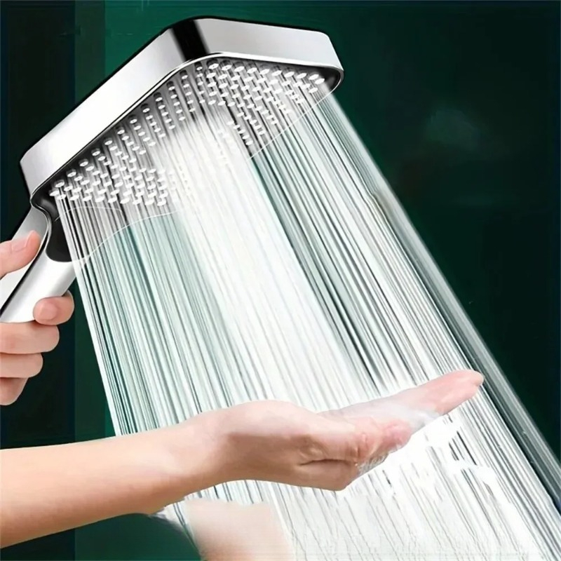 AliExpress Adjustable 3-Mode High Pressure Shower Head Large Flow Water Saving Rainfall Shower Mixer Bathroom Accessory