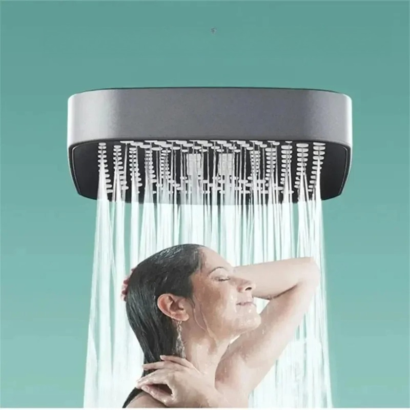 AliExpress Adjustable 3-Mode High Pressure Shower Head Large Flow Water Saving Rainfall Shower Mixer Bathroom Accessory, view 3