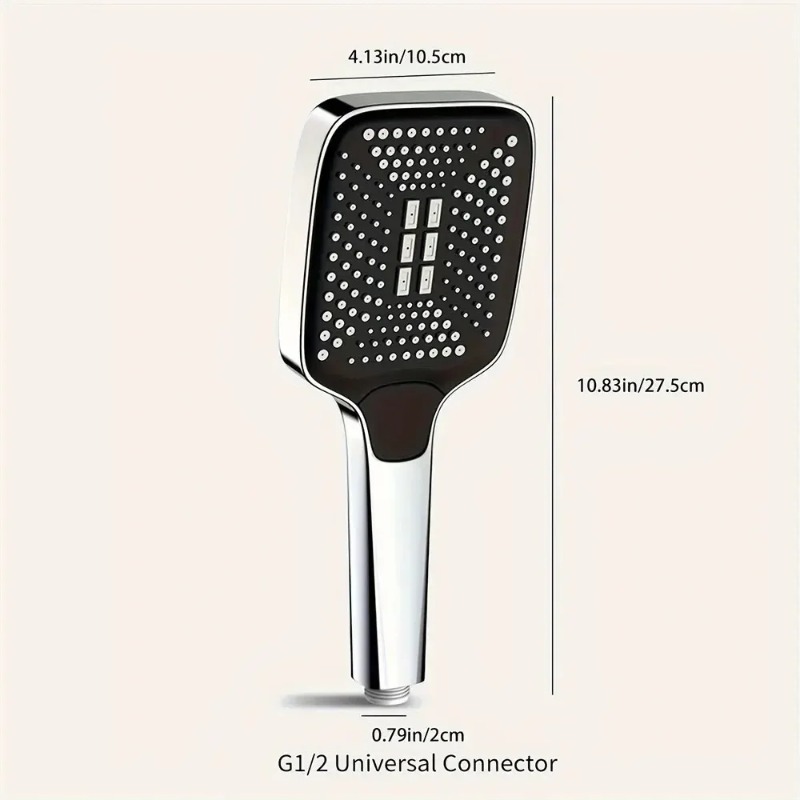 AliExpress Adjustable 3-Mode High Pressure Shower Head Large Flow Water Saving Rainfall Shower Mixer Bathroom Accessory, view 6